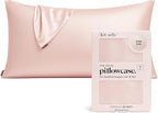 Kitsch Satin Pillowcase with Zipper for Hair & Skin - Softer Than Silk Pillow Cases, Smooth Cooling Satin Pillow Case, Wrinkle-Free, Machine Washable - King Size Satin Pillow Case (19x36) - Blush