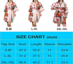 QXQTER Peony Floral Silky Satin Robe Wedding Bridal Party Bride Bridesmaid Robes for Women Dressing Gown Kimono Robe