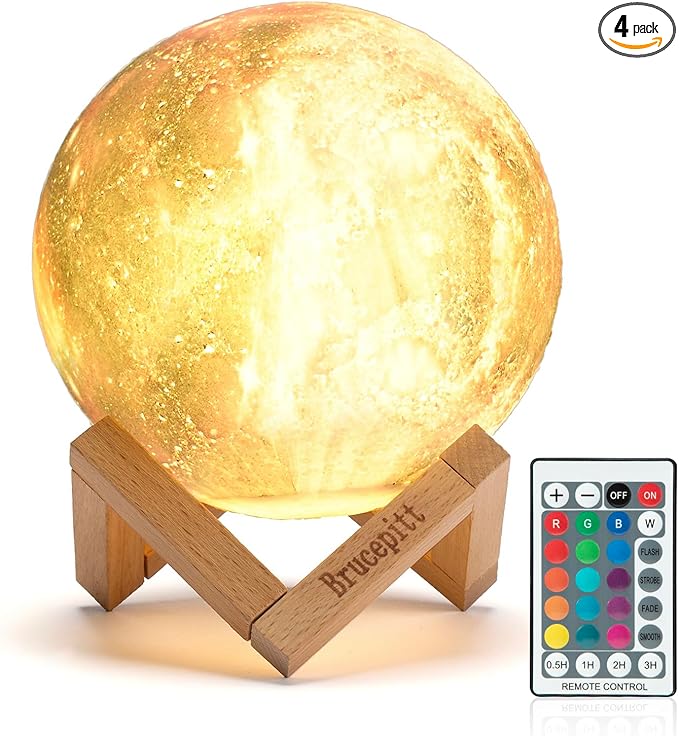 Moon Lamp Galaxy Lamp Upgraded Timing 4.7 Inch 16 Colors 3D Moonlight Galaxy Light,Moon Night Light for Adults,Kids Lamp Moon Gifts for Women Girls Boys Bedroom