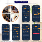 Sunrise Alarm Clock Wake Up Light - 3 Color LED with Sound & Light Awakening, Bioclock Adjustment & APP Control, Square Linen Shade for Bedroom Bedside