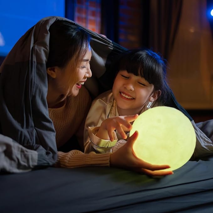 Moon Lamp Galaxy Lamp Upgraded Timing 7.1 Inch 16 Colors 3D Moonlight Galaxy Light,Moon Night Light for Adults,Kids Lamp Moon Gifts for Women Girls Boys Bedroom