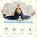 CuteKing Weighted Blanket - Weighted Blanket with Premium Glass Beads - Heavy Blanket Crystal Velvet for Comfortable Rest - Thick Blanket All Season (5lbs, 36"x48", Blue Bubble)