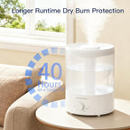 MegaWise Topfill 7-colour Night light humidifier for Kid bedroom with 3.5L Large Capacity, No leakage Design Fine Mist Output Auto Shutoff, Essential Oil Safe Tank