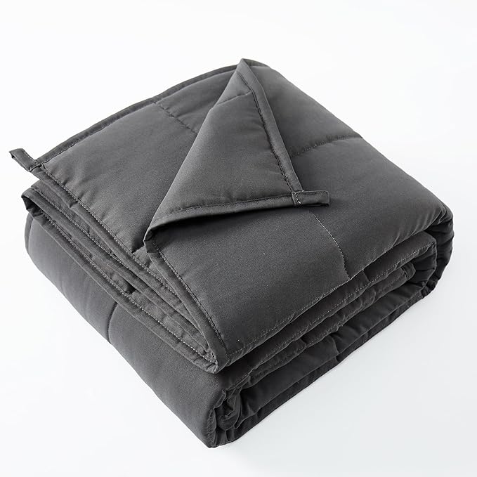 HOSUKKO Weighted Blanket - 10 lbs Grey Heavy Blanket - Breathable Blanket(41 * 60 inches, 10 lbs)