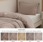 Bedsure Duvet Cover Twin/Twin XL Size - Soft Double Brushed Bedding Set for Kids & Adults, Zipper Closure, 2 Pieces, Includes 1 Duvet Cover (68"x90") & 1 Pillow Sham, NO Comforter, Light Khaki