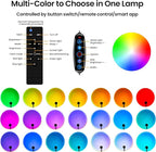 Tsrarey Sunset Lamp Projector with Remote Control, Multiple Colors LED APP Control Sunset Light Three Control Methods Night Light for Room Decor/Christmas Gift/Photography/Party/Bedroom Decor