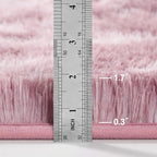 Deerhoo Large Shag Area Rugs 5 x 8, Tie-Dyed Plush Fuzzy Rugs for Living Room, Ultra Soft Fluffy Furry Rug for Bedroom, Indoor Carpet Nursery Rugs for Kids Room Home Decor, Pink Purple