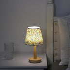 WSYEAR Flowers Cute Small Table Lamp, Boho Floral Table Lamps for Bedroom, Bedside Small Table Lamp for Small Space, Farmhouse Mini Table Lamp for Bedroom, Living Room