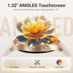 Fitpolo Smart Watch for Women,1.3" AMOLED Touchscreen Fitness Tracker, Make/Answer Calls, Heart Rate SpO2 Monitor, IP68 Waterproof, Sleep & Activity Tracking Smartwatch for Android Phones iPhone