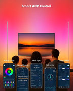 Corner Floor Lamp RGB, Smart LED Corner Lamp with APP & Remote Control, Floor Lamp Dimmable with 16 Million Colors, Music Sync, Standing Lamps for Living Room, Bedroom - Silver