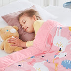 HOSUKKO Weighted Blanket - 2 lbs Cooling Pink Unicorn Heavy Blanket - Small Size Breathable Blanket for Hot Sleepers(36 * 48 inches, 2 lbs)