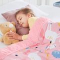 HOSUKKO Weighted Blanket - 5 lbs Cooling Pink Unicorn Heavy Blanket - Small Size Breathable Blanket for Hot Sleepers(36 * 48 inches, 5 lbs)