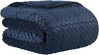 CuteKing Weighted Blanket - Weighted Blanket with Premium Glass Beads - Heavy Blanket Crystal Velvet for Comfort Sleep - Thick Blanket All Season (20lbs, 60"x80", Blue Bubble)