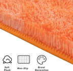Softlife Orange Area Rug for Living Room, Fluffy Shag Plush 5x8 Rugs for Bedroom Girls Kids, Shaggy Soft Fuzzy Tie Dyed Large Carpet for Dorm Bedside Ultra Cozy Non-Slip Indoor Decor