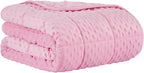 CuteKing Weighted Blanket - Weighted Blanket with Premium Glass Beads - Heavy Blanket Crystal Velvet for Comfort Sleep - Thick Blanket All Season (15lbs, 48"x72", Pink Bubble)