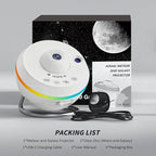Galaxy Projector, Star Projector Home Planetarium with 1 Glass Projection Disc, 180° Rotatable Starry Sky Night Light with Meteor Effects & Light Strip for Bedroom, Kids & Adults Gift
