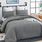 CLOTHKNOW Dark Grey Queen Comforter Set Gray Bedding Comforter Sets Soft Boys Men Comforter Charcoal Comforter Queen with 2 x Pillow Cases