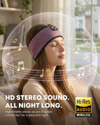 Sleep Headphones Headband Wireless Bluetooth 5.4 - Soft, Breathable, Ultra-Thin Speakers for Side Sleepers, Workout, Airplane Travel, Relaxation