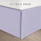 Elegant Comfort 8-Piece Pinch Pleated Comforter Set - All Season Complete Bed in a Bag, Includes 4pc Smart Sheet Set, Bed Skirt, Comforter, Matching Pillowcases and Shams, Twin/Twin XL, Lavender