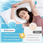 Cooling Pillow King Size 1 Pack, Adjustable Bed Pillows for Sleeping, Luxury Shredded Memory Foam Pillows, Soft Yet Supportive Firm Pillow for Side, Back, Stomach Sleepers, Cool Pillow for Hot Sleeper