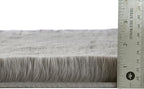 Home-Complete Faux Fur Bath Mat – 21x34-Inch Nonslip Jacquard Faux Fur Rug for Washable Rug Bathroom or Kitchen, Gray
