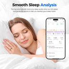 BIEMHA Smart Ring Health Tracker, Sleep/Exercise Monitoring, iOS/Android Compatible, IP68 Water Resistance, No Subscription Required, 5-Day Battery Life, Suitable for Both Women and Men (Black, 11)