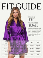 Turquaz Women's Bride Bridesmaids Silky Robe Satin Kimono Robes for Women Lingerie