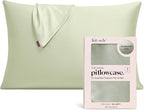 Kitsch Satin Pillowcase with Zipper for Hair & Skin - Softer Than Silk Pillow Cases, Smooth Cooling Satin Pillow Case, Wrinkle-Free, Machine Washable - Pillow Cases Standard Size (19x26) - Sage