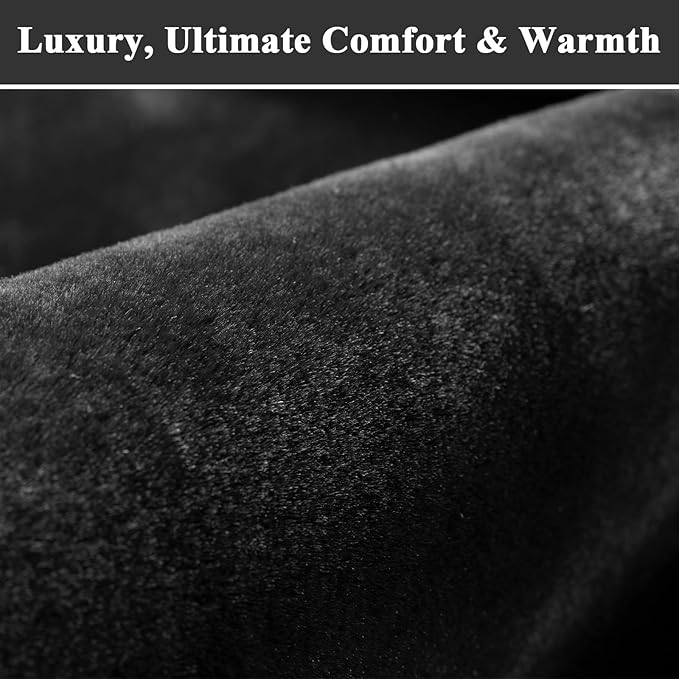 SHACOS Silky Soft Faux Rabbit Fur Area Rug 6'x9' Non Slip Washable Padded Medium Thick Rugs Fluffy Cozy Indoor Modern Carpet for Living Room Bedroom Dining Room Kids Room Dorm Home Decor, Black