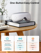 ALLJOY Eye Massager with Heat, Mothers Day Gifts for Women Men, Bluetooth Music Sleep Mask for Migraine Relief, Eye Strain, Dark Circles & Dry Eyes
