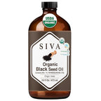 Siva Black Seed Organic Oil 16oz (473ml) Premium Cold-Pressed Organic Carrier Oil for Face, Skin Care, Body Massage, Hair Care, Hair Oiling & Scalp Massage