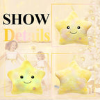 Kids Star Pillow Light Up Stuffed Animal for Girls Decorative Pillows Plushies for Boys Children Teens Adults Gifts on Birthday Christmas Valentines,Twinkle Star Throw Pillow Night Plush Toys