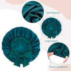 Satin Bonnet Set, Hair Bonnet for Sleeping Silk Bonnet with Eye Mask for Women Curly Hair