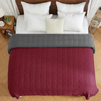 yescool Weighted Blanket for Adults (30 lbs, 88” x 104”, Red Grey) Cooling Heavy Blanket for Sleeping Perfect for 290-310 lbs, King Size Breathable Blanket with Premium Glass Bead