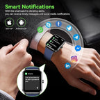 Smart Watch for Men Women, 1.85" HD Fitness Tracker with Bluetooth Calls, 5 ATM Waterproof, 130+ Sport Modes, 24/7 Heart Rate/Sleep Monitor, Pedometer, Calories, Smartwatch for Android iOS