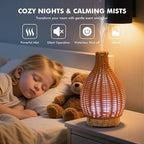 Boho Essential Oil Diffuser for Home -150ml Ultrasonic Fragrance Diffuser Humidifier Whisper Quiet Timer Setting 7 LED Colors Changing Lights for Home Office Decor & Gift (Handwoven)