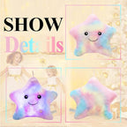 Twinkle Star Pillow LED Night Light Up Stuffed Animals for Girls Kids Pillow Plushies for Boys,Glow Cute Throw Pillows Plush Toy Gifts for Birthday Children Christmas Decor Couch Bed Colorful