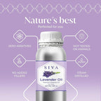 Siva Lavender Essential Oil – 32 Fl Oz – 100% Natural Lavender Oil - for Diffuser, Hair Care, Face, Skin Care, Aromatherapy, Scalp and Body Massage, Soap and Candle Making