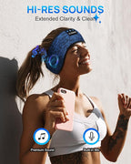 LC-dolida Sleep Headphones Headband Bluetooth 5.4, Sports Headband Earphones Wireless with Speaker Microphone USB C for Women Sleeping Gift Workout Jogging Yoga Insomnia Travel Meditation