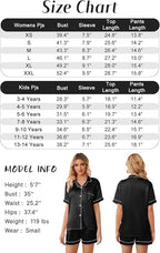 Girls & Womens Satin Pajamas Set, Silk Button-Down Sleepwear 2 Piece Nightwear, 3 Years - Women XXL
