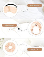 EPLAZA Silk Pajamas for Women Satin Pajamas Set 5 Pcs Long Sleeve Print Pattern Button Down Pjs Sleepwear Loungewear Set