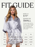 Turquaz Women's Bride Bridesmaids Silky Robe Satin Kimono Robes for Women Lingerie