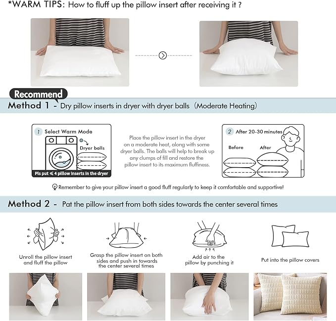 MIULEE Pack of 2 16x16 Pillow Inserts-Decorative Shredded Memory Foam Cooling Throw Pillows-Adjustable Premium Square Wedding Pillow Stuffer Form for Couch Bed Cushion