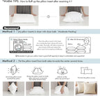MIULEE Pack of 2 22x22 Pillow Inserts-Decorative Shredded Memory Foam Cooling Throw Pillows-Adjustable Premium Lumbar Wedding Pillow Stuffer Form for Couch Bed Cushion