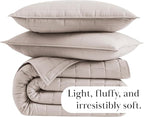 Southshore Fine Living, Inc. Extra Wide King Quilt, Lightweight Bedding Quilt Set, Soft Coverlet with Matching 2 Quilted Pillow Shams, Brick Pattern Stitching, California King Bed Spread, Bone
