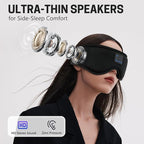 Aurya Sleep Mask with Bluetooth Headphones, 3D Eye Mask for Sleeping, 5.4 Wireless Sleeping Headphones with Ultra-Thin HD Stereo Speaker for Side Sleeper, Office Nap, Air Travel, Meditation