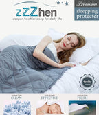 ZZZhen Weighted Blanket - High Breath - 60''80'' 20LBs - Quality Heavy Blankets - Sleeping for Adult, Durable Quilts Grey, 60''80'' 20LB