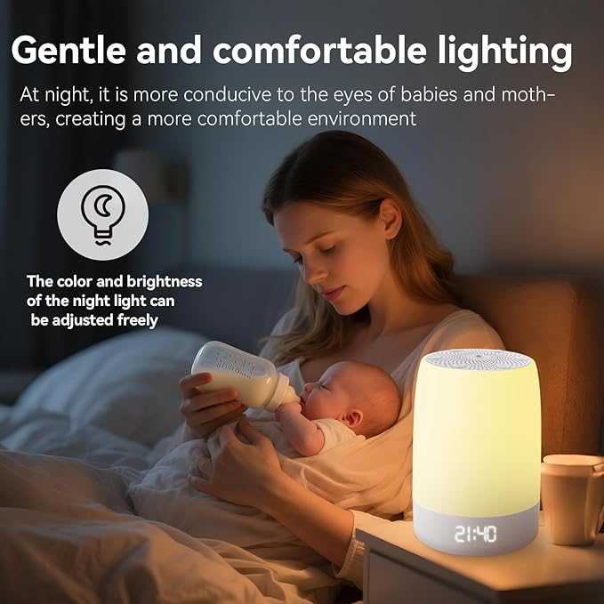 Teen Sound Machine White Noise Machine with 32 Soothing Sounds, Bluetooth Speaker Alarm Clocks for Bedrooms with Wake up Light, Night Light for Kids, Gifts for Teenage Girls Boys Women