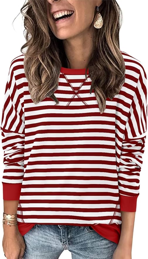 Magritta Women's Long Sleeve Leopard Color Block Tunic Comfy Crewneck T Shirt Tops Black XL