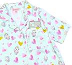 QPANCY Kids Satin Pajamas Sets Baby Boy Girl Button-Down Silk Sleepwear 2 Piece Short Sleeve Loungewear Clothes Set